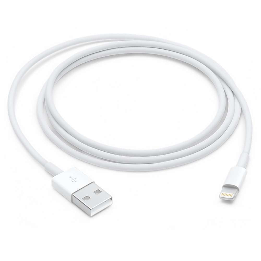 Apple Cablu de Date si Incarcare Lightning la USB, Transfer Rapid de Date, Material Polimer, 1 m, Alb